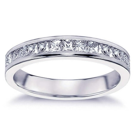 Princess Cut Diamond Channel Band - 0.70 CT Princess Cut Diamond Wedding Band in White Gold Channel Setting