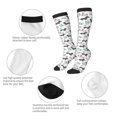 thumbnail image 4 of Picia Women Crew Soft Moisture-wicking Socks Dachshund Dog Puppy Pattern Design Cotton Socks, One Size fit All, 4 of 9