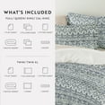 thumbnail image 5 of 8PC Bedding Bundle - Patterned Duvet Cover Set White Comforter and Solid Sheet Set in Modern Rustic, 5 of 12