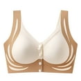 thumbnail image 2 of Front Closure Bras for Women Seamless Wireless Bralettes for Women V Neck Push Up Bra Comfortable Snap Closing Bras, 2 of 4