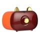 thumbnail image 2 of Caja de pañuelos de pared, impermeable, dispensador de papel higiénico con diseño de gato de la suerte para cocina, baño y oficina, color naranja, 2 of 12