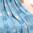 thumbnail image 2 of Blue Dog Paw Footprint Blanket,Comfortable Soft Flannel Throw Blanket,All Season,Warm Lightweight Blankets for Sofa Bed Couch Living Room Chair,50"x60"(130x150cm), 2 of 4