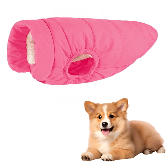 TELOLY 1Pcs Dog Winter Coat,Polyester Dog Jackets for Medium Dogs,Dog Onesie,Rose Red,Xs