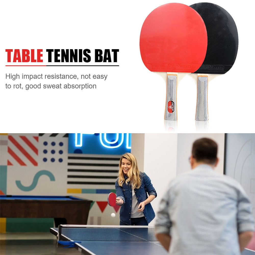 Table Tennis Ping Pong Set 2x Paddle Bats & 3Balls Extending Net Portable UK 