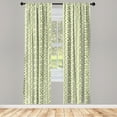 thumbnail image 3 of Ambesonne Abstract Curtains, Green and Grey Shades, Pair of 28"x95", Green Pale Grey White, 3 of 5
