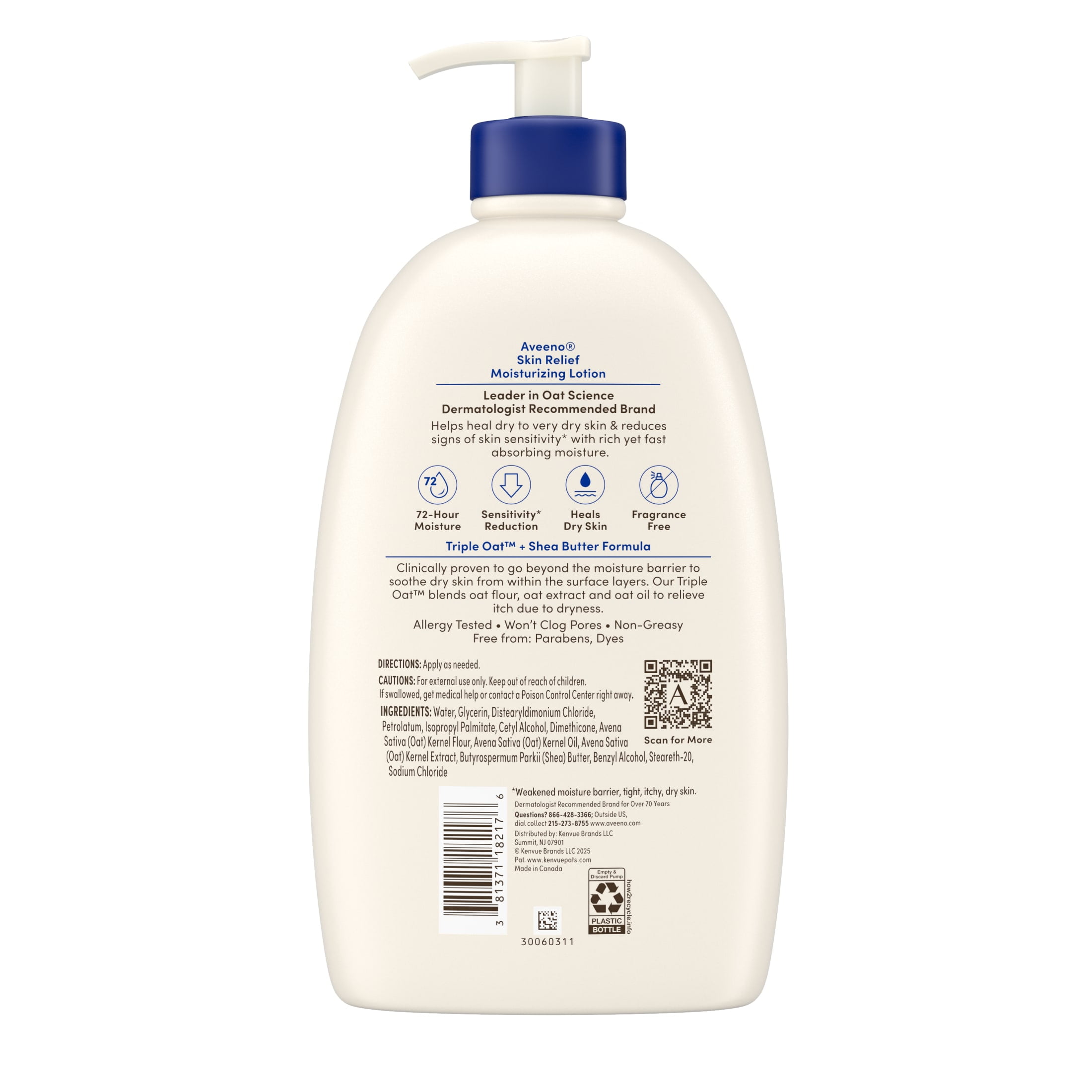 Aveeno Skin Relief Moisturizing Body Lotion, Value Size, 33 Fl oz