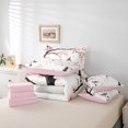 thumbnail image 6 of Homewish Japanese Ink Landscape 7-Piece Twin Bedding,Cherry Blossom Floral Bedding Comforter Set,Pink Reversible, 6 of 8