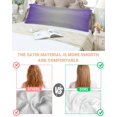 thumbnail image 3 of Purple Grey Ombre Pillow Cases Body Size, Smooth Satin Pillowcase for Hair and Skin, Modern Gradient Abstract Art Decorative Cooling Bed Pillow Covers with Zipper, 20x54 Inches, 3 of 5