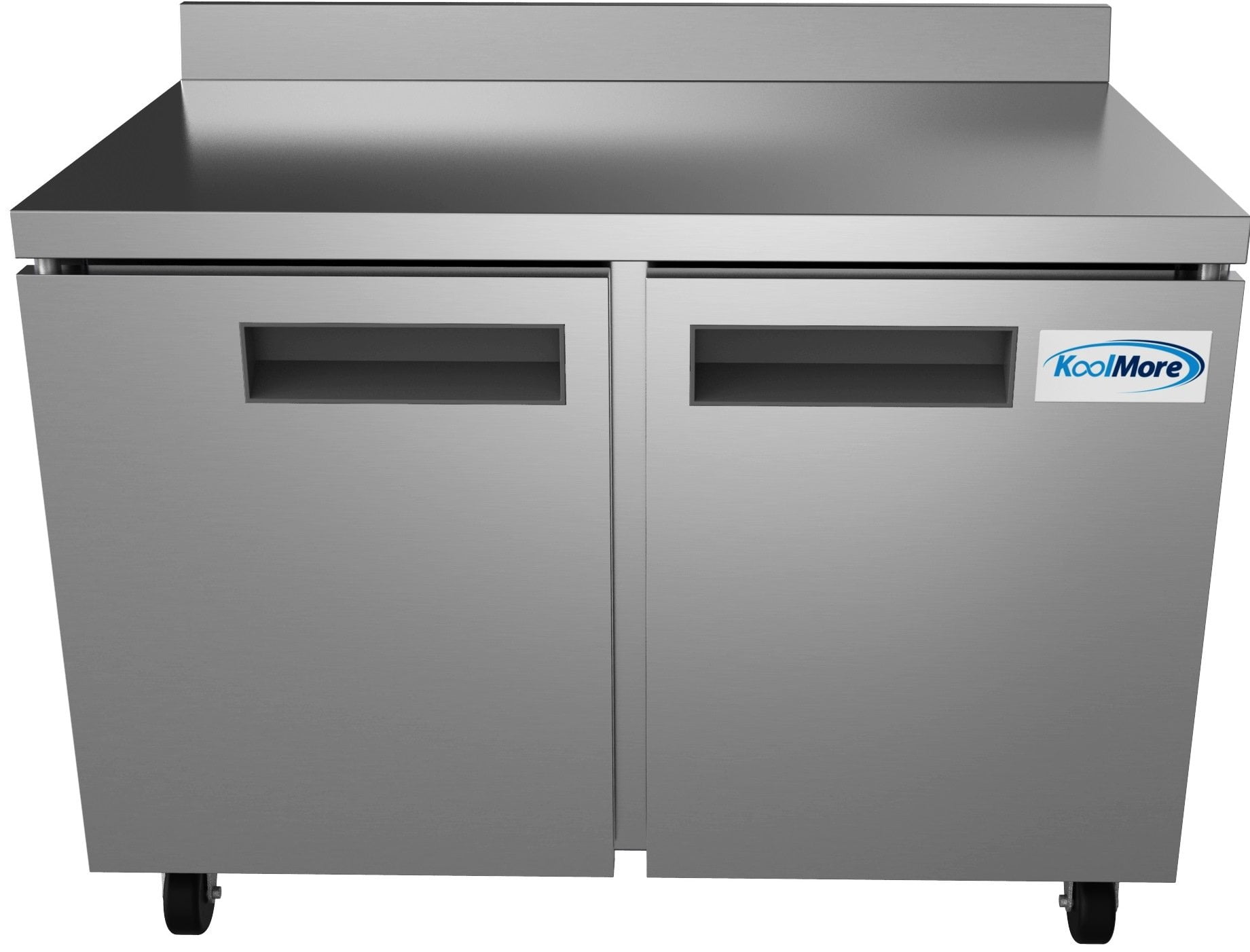 KoolMore 48 in. Commercial Two Door Worktop Refrigerator in Stainless Steel,  12 Cu. ft.