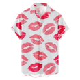 thumbnail image 3 of Camisa hawaiana de moda para hombre, blusa informal con botones para playa, verano, día de San Valentín, estampado 3D, corazón de amor, manga corta, ropa, 3 of 4