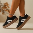 thumbnail image 6 of Women Classic Retro Gum Sole Fashion Sneakers Casual Tennis Skate Shoe Genuine Faux Leather Walking Footwear Anti Slip Trainers, 6 of 6