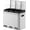 45L 15x3 37.60x63.00x46.80CM, variant on 60L/16 Gal 3-Compartment Stainless Steel Recycling Trash Can, 3 x 20L Waste Sorter with 3 Removable Inner Buckets, Hinged Lids, Kitchen Garbage Bin, Silver