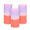 Vanilla Cupcake-3" x 6", variant on Vanilla Cupcake Scented Candles 3" x 6" Purple Pink Gradient Ribbed Decorative Set