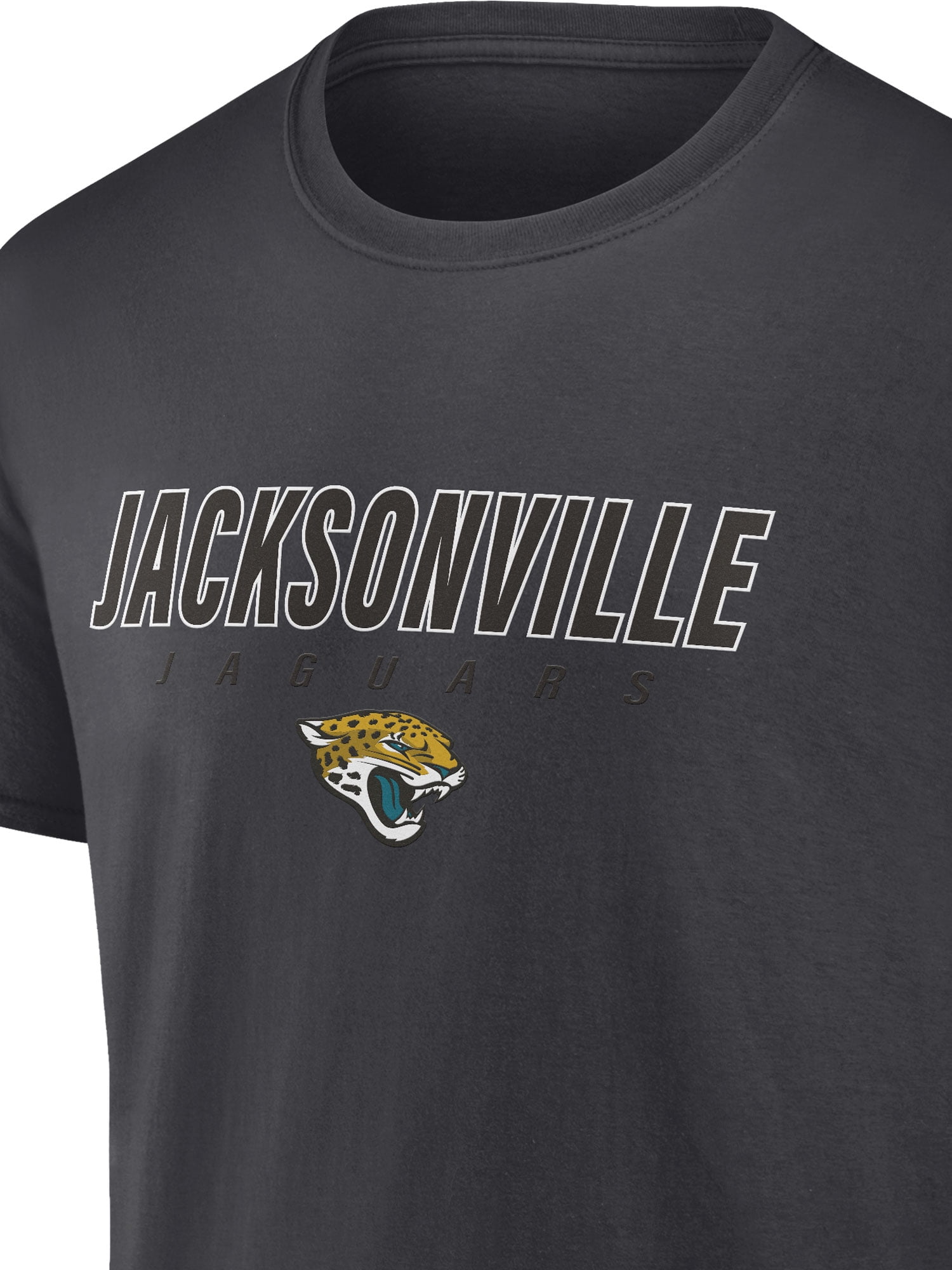 NFL Jacksonville Jaguars Men's Cotton Charcoal Heather Short Sleeve T-Shirt
