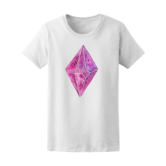 Watercolor Bright Pink Crystal Tee Women's -Image by Shutterstock