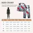thumbnail image 4 of Honeii Flamingo On The Jungle Print Women's Pajama Sets Long Sleeve Button Down Sleepwear Nightwear Soft Pjs Lounge Sets 2PCS-, 4 of 7