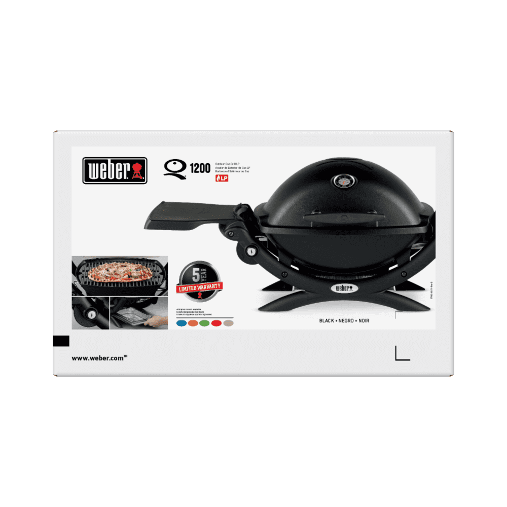 Weber Q 1200 Small Propane BBQ Grill, Portable, Stainless