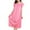Pink, variant on Zpanxa Pajamas for Women, Nightgowns for Women Fashion Solid Color Bow Fold Short Sleeve Ice Silk Summer Long Sleepshirts Sleep Dress Pink One Size