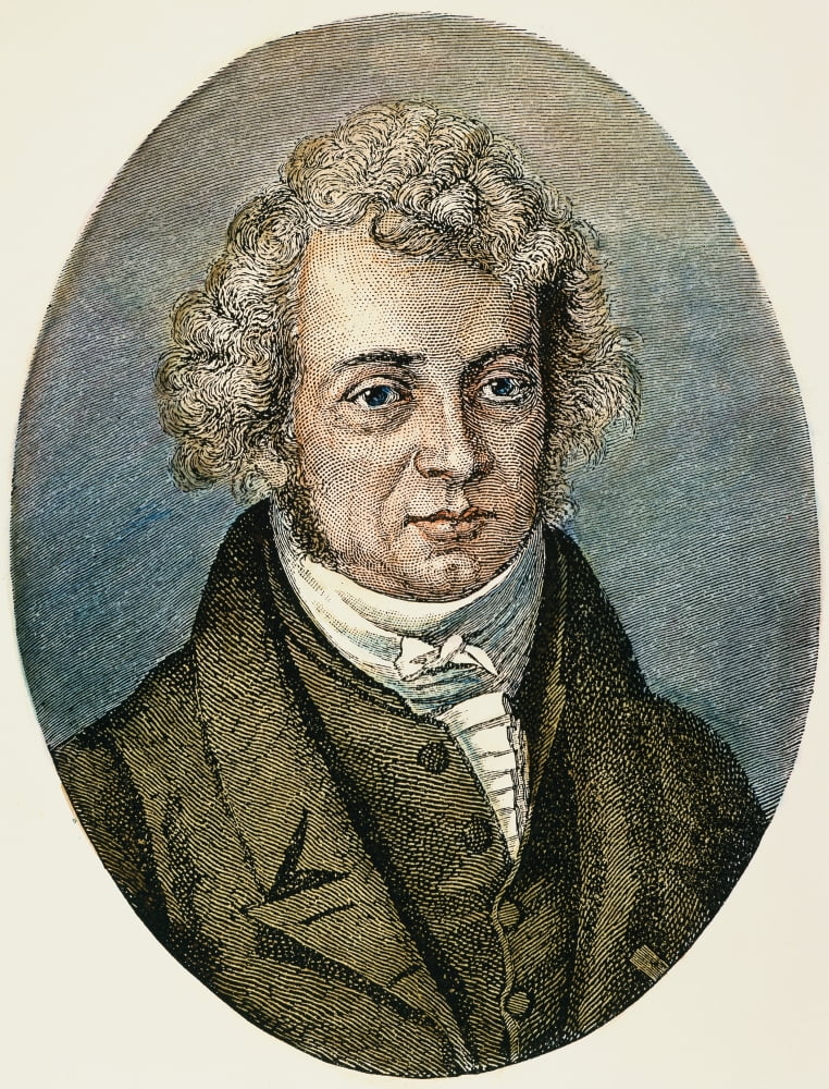 AndreMarie Ampere N(17751836) French Physicist 19Th Century Engraving