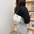 thumbnail image 3 of Bolsa Punk Hit Color Underarm Tote Bag Mujeres Charol PU Shoulder Purse (Blanco) Likrtyny Para Estrenar, 3 of 9