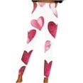 thumbnail image 3 of QATAINLAV Valentine Leggings for Women 2025 Butt Lift Tummy Control High Waisted Yoga Pants Cute Love Heart Print Elastic Tights Pink XXL Weekly Sales, 3 of 5