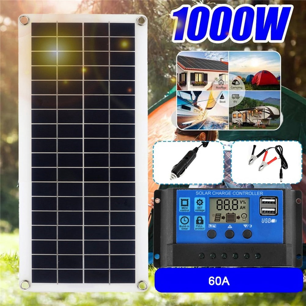 1000W Solar Panel 12-18V Solar Cell Solar Panel for Phone RV Car MP3 PAD Charger Outdoor Battery Supply A