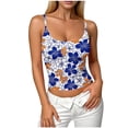 thumbnail image 5 of LVHAOGJOB Camisole d'Été pour Femmes avec Soutien-Gorge Intégré Col Rond Bretelles Spaghetti Ajustables Chandail pour Femmes Imprimé, 5 of 5