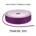 thumbnail image 2 of Unique Bargains Twisted Nylon Twine Thread Beading Cord 2mm 13M/43 Feet Extra Strong Braided Nylon String, Dark Magenta, 2 of 6