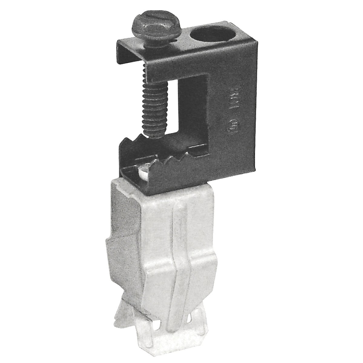 10 Pcs, Push In Conduit Hanger w/Beam Clamp, Top Mount, for 3/4 In. Emt