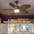 thumbnail image 5 of PHORUS 50" Tropical Ceiling Fan with Light and Remote/APP, Outdoor Waterproof Palm Leaf Ceiling Fan, 6 Speeds Quiet DC Motor, Wet Rated for Patio, Porch, Brown, 5 of 10