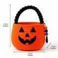 thumbnail image 2 of Halloween Bucket Candy Bags, Halloween Baskets for Kids Toddler Candy Treats ,Pumpkin Basket Plush Trick or Treat Bucket Pumpkin Tote, 2 of 4