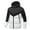 White, variant on MELDVDIB Mens Quilted Puffer Jacket Color Block Thickened Winter Long Sleeve Hooded Coats Warm Padded Outwear Tops with Pocket