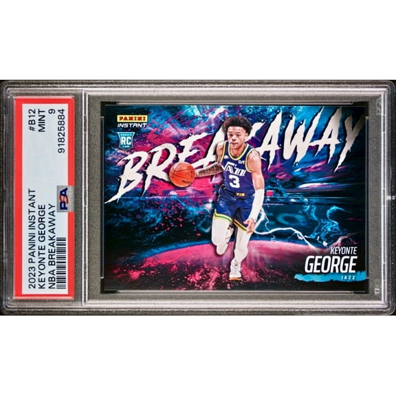 Keyonte George 2023-24 Panini NBA Breakaway #12 Rookie Card 1 of 4085 PSA 9 Mint