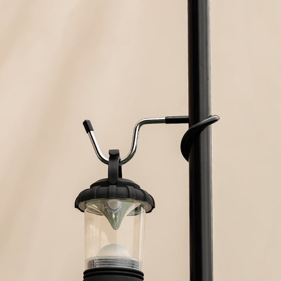 Outdoor Camping Lantern Pole S-Hook - Stainless Steel Pigtail-Shaped Non-Slip Portable Multi-Functional Gear Holder - For Outdoor Campers, Backpackers, Hiking, Picnics, Camping