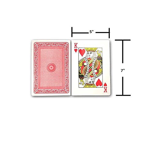 2 DECKS GIANT SUPER JUMBO 5" X 7" PLAYING CARDS 5x7 INCH INCHES LARGE HUGE BIG 