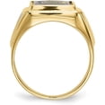 thumbnail image 2 of Solid 14k Yellow Gold Men's Polished and Textured Masonic Ring Mounting - Ring Size 10.0 no stones included, 2 of 7