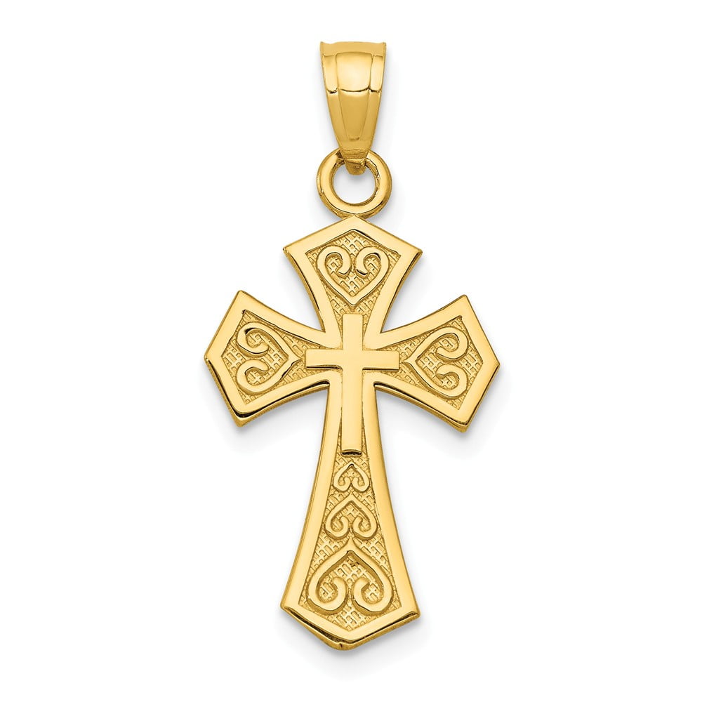 Sterling Silver CZ Passion Cross Pendant Solid 20 mm 26 mm Themed Pendants & Charms Jewelry
