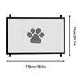 thumbnail image 2 of Adjustable Duty Dog Gate for Stairs and Doorways 307 Inches Tall Breathable Mesh Indoor Barrier for Fits 708 Inches Wide Openings, 2 of 3