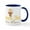 White/Navy Inside, variant on CafePress - Queen Bee Mug - 11 oz Ceramic Mug - Novelty Coffee Tea Cup