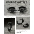 thumbnail image 6 of U7 Dragon Huggie Hoop Earrings for Men Women Sterling Silver Hypoallergenic S925 Punk Rock Earrings Jewelry Gift for Dad Boyfriend, 6 of 8