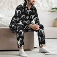 thumbnail image 5 of Mens Pajamas Set, Gothic Cool Goat Skull Button Down Long Sleeve Loungewear Sleepwear Pjs sets for Men, 5 of 5