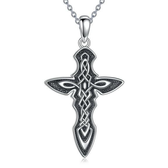 Cross Necklace Sterling Silver Viking Pendant Cross Jewelry Gifts for Women Men