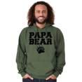 thumbnail image 3 of Papa Bear Dad Father's Day Pawprint Men's Big & Tall Graphic Hoodie Brisco Brands 4X, 3 of 3