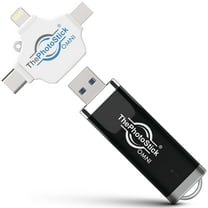 ThePhotoStick® Omni (128GB) Photo and Video Backup for Mobile Phones, Tablets and Computers - Portable USB and Multiport Connection for Universal File Storage and Management