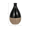 thumbnail image 4 of Ceramic Two-Tone Vase for Living Room Decor and Home Accents - Decorative Flower Vase for Room, Bedroom, or Office Decor - Ideal for House and Table Decor Displays - 7", Brown & Black, 4 of 12