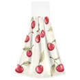 thumbnail image 7 of Yayeee Kitchen Hanging Hand Towels Set of 2 with Loop Bathroom Absorbent Tie Towel, Red Cherry, 7 of 7