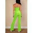 thumbnail image 3 of Textured Bandeau Top with Side Slit & Flared Pants Ensemble, 3 of 10