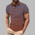 thumbnail image 2 of Maean Men's V Neck T Shirts Short Sleeve Striped Basic Tee Summer Casual Color Block Dressy Shirts M-4XL, 2 of 5
