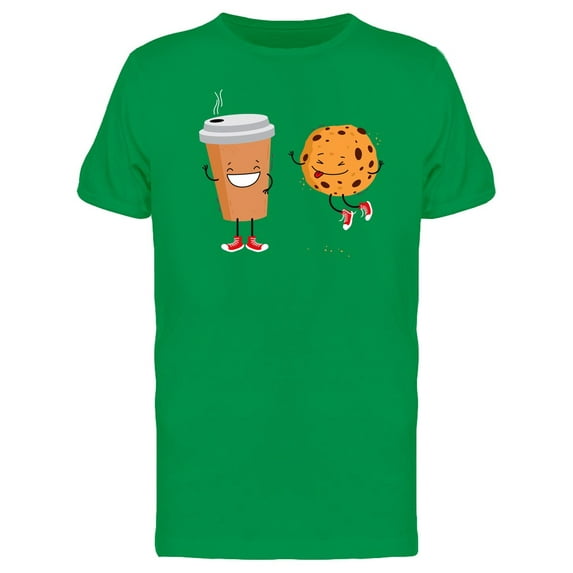 Coffee With Cookies Cartoon Tee Men's -Image by Shutterstock