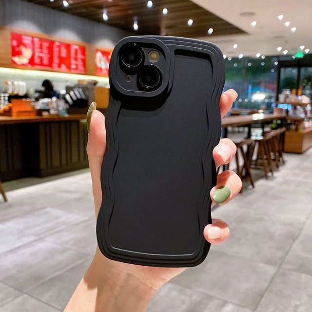 Hot Soft Silicone Wave Lens Protection Phone Case For iPhone 15 14 13 12 11 Pro Max Plus X XS XR Cover 3 For iPhone 14